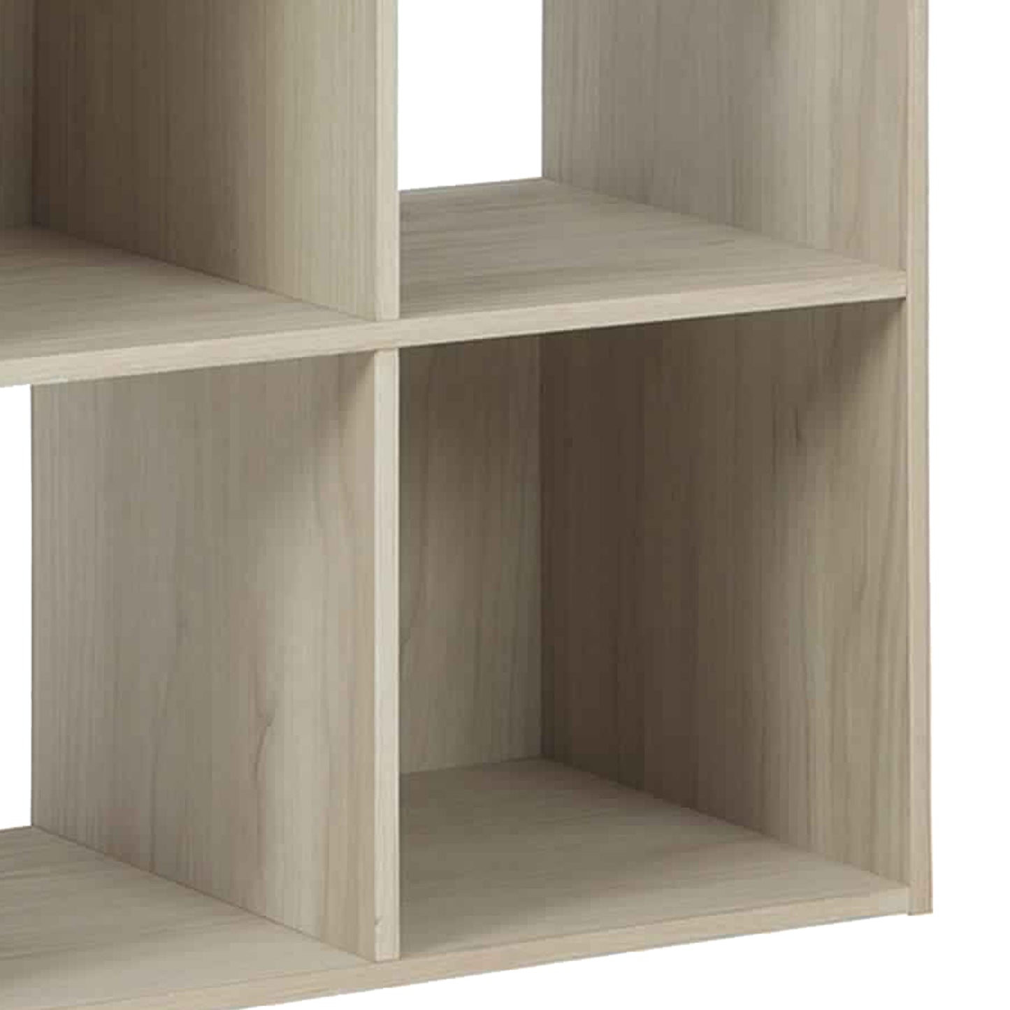 9 Cube Wooden Organizer With Grain Details Natural Brown By Benzara | Shelves & Shelving Units | Modishstore - 4