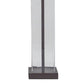 Glass And Metal Base Table Lamp With Square Shade Set Of 2 Clear And Gray By Benzara | Desk Lamps | Modishstore - 3