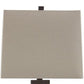 Glass And Metal Base Table Lamp With Square Shade Set Of 2 Clear And Gray By Benzara | Desk Lamps | Modishstore - 4