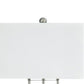 Crystal Accented Metal Table Lamp With Hardback Shade White And Silver By Benzara | Desk Lamps | Modishstore - 4