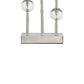 Crystal Accented Metal Table Lamp With Hardback Shade White And Silver By Benzara | Desk Lamps | Modishstore - 3