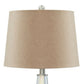 Vase Shape Frame Table Lamp With Fabric Shade Set Of 2 Beige And Blue By Benzara | Desk Lamps | Modishstore - 4
