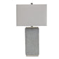 Resin Table Lamp With Faux Concrete Finish And Hardback ShadeSet Of 2Gray By Benzara | Desk Lamps | Modishstore - 2