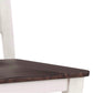 Wooden Side Chair With Ladder Back Set Of 2 White And Brown By Benzara | Stools | Modishstore - 4