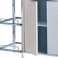 6 Glass Shelf Metal Frame Bar Cabinet With Power Outlet Clear And Chrome By Benzara | Cabinets | Modishstore - 3