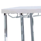6 Glass Shelf Metal Frame Bar Cabinet With Power Outlet Clear And Chrome By Benzara | Cabinets | Modishstore - 4