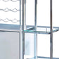 6 Glass Shelf Metal Frame Bar Cabinet With Power Outlet Clear And Chrome By Benzara | Cabinets | Modishstore - 5
