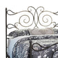 Open Frame Scroll Design Metal Queen Bed Dark Bronze By Benzara | Beds | Modishstore - 3