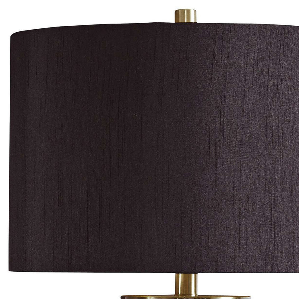 Faux Concrete And Metal Base Table Lamp Set Of 2 Brass And Gray By Benzara | Desk Lamps | Modishstore - 4