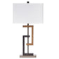 Lattice Base Hardback Table Lamp Set Of 2 Brown And Silver By Benzara | Desk Lamps | Modishstore - 5