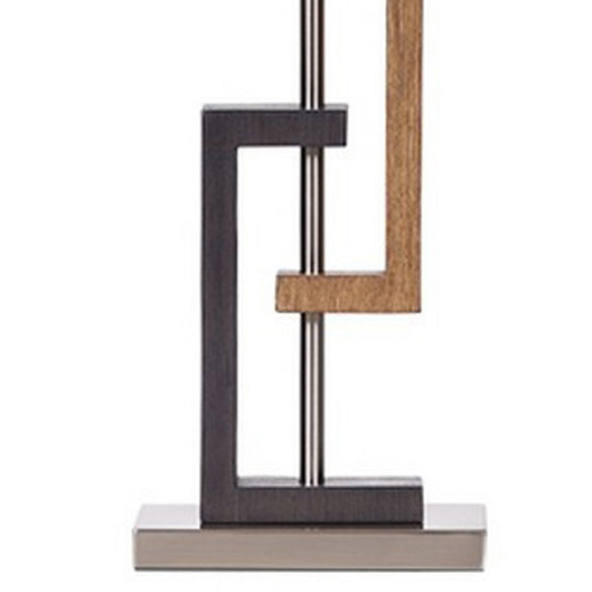 Lattice Base Hardback Table Lamp Set Of 2 Brown And Silver By Benzara | Desk Lamps | Modishstore - 2