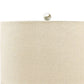 Speckled Ceramic Base Table Lamp With Drum Shade Beige By Benzara | Desk Lamps | Modishstore - 5