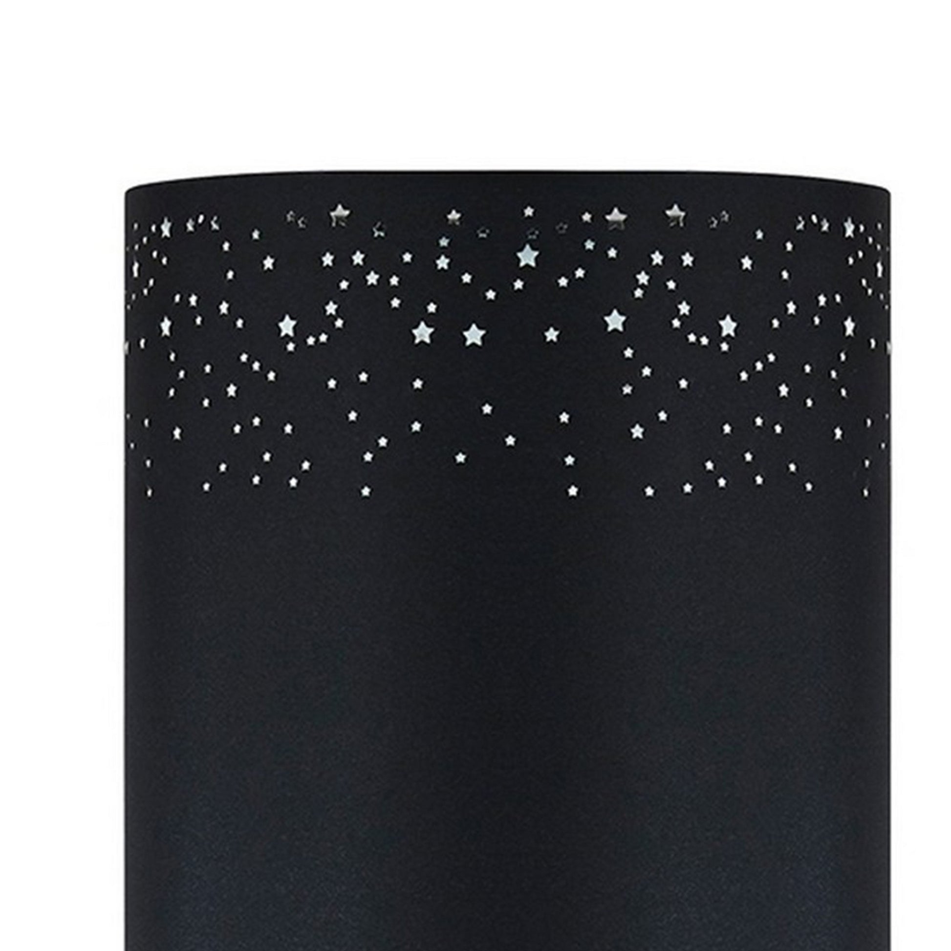 Rocket Ceramic Base Table Lamp With Fabric Shade Black And Gray By Benzara | Desk Lamps | Modishstore - 2