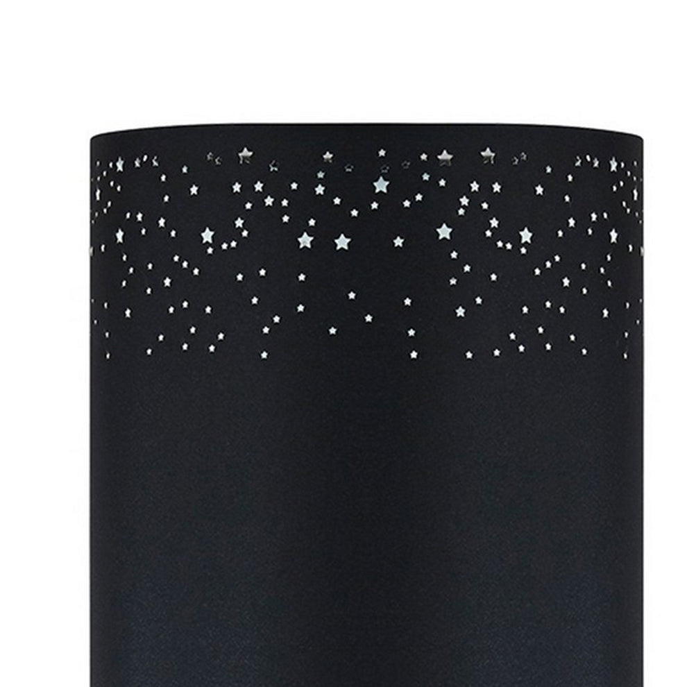 Rocket Ceramic Base Table Lamp With Fabric Shade Black And Gray By Benzara | Desk Lamps | Modishstore - 2