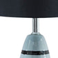 Rocket Ceramic Base Table Lamp With Fabric Shade Black And Gray By Benzara | Desk Lamps | Modishstore - 4