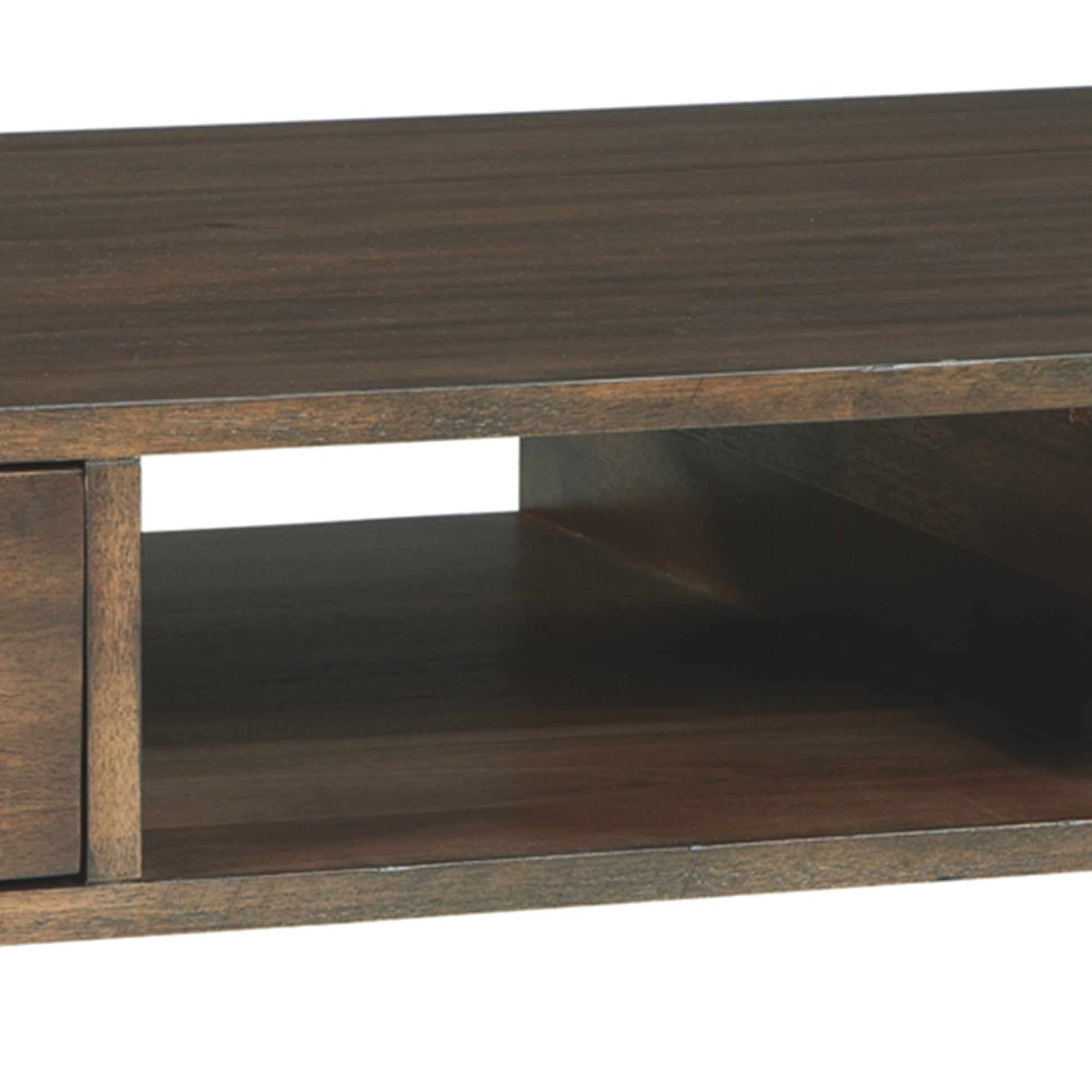 17 Inch 2 Drawer Rectangular Wooden Cocktail Table Brown By Benzara | Coffee Tables | Modishstore - 5