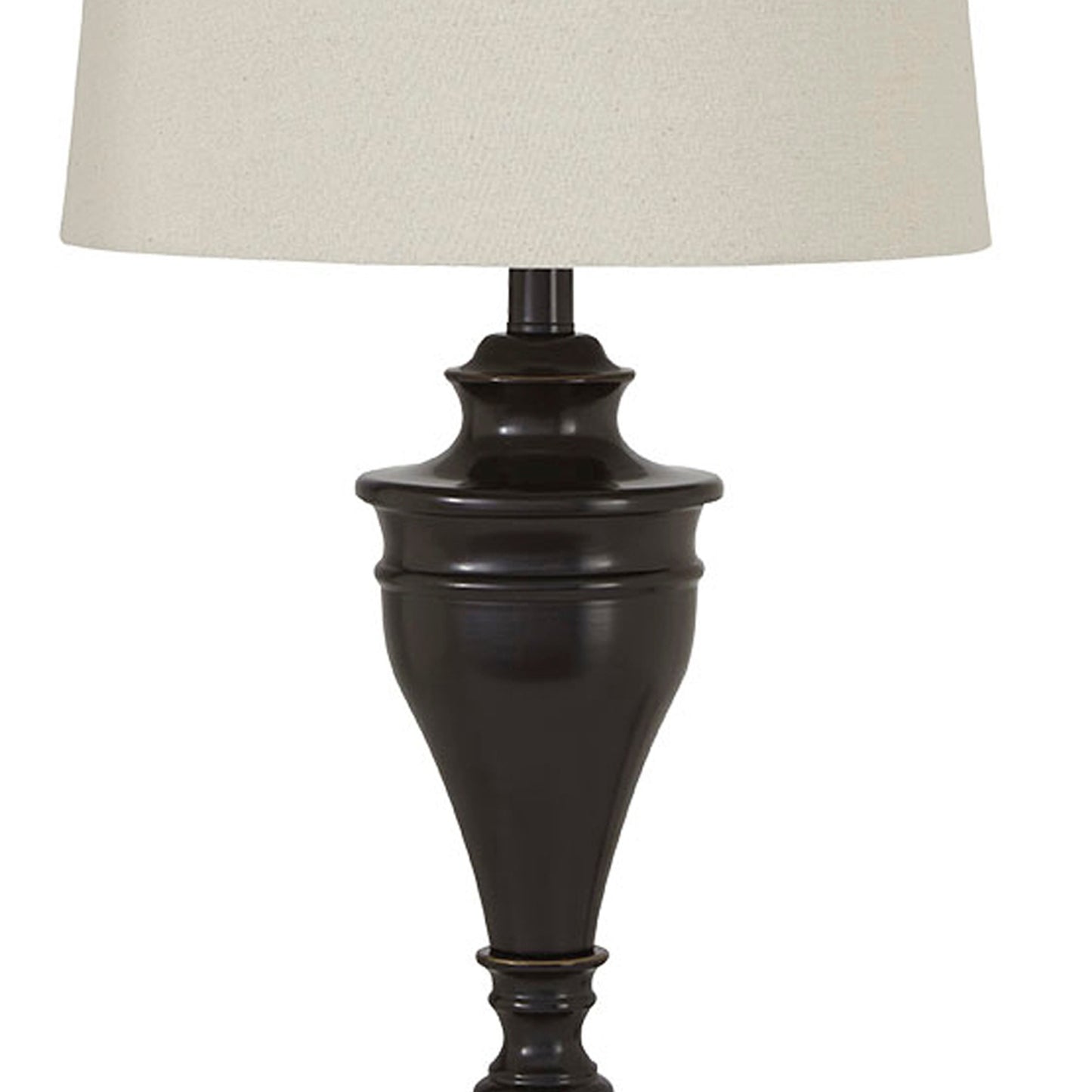 Metal Table Lamp With Turned Pedestal Base Set Of 2 Bronze By Benzara | Desk Lamps | Modishstore - 2