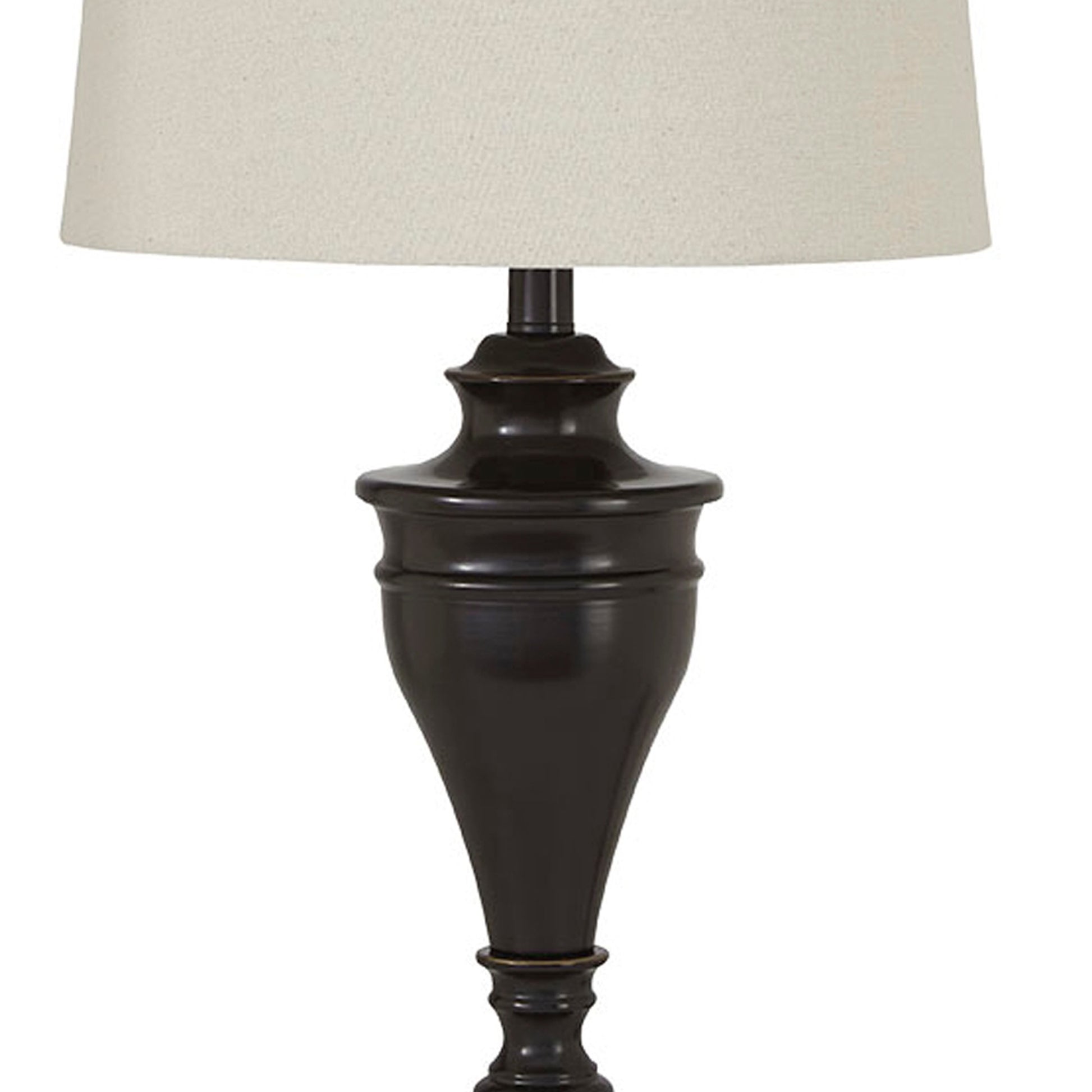 Metal Table Lamp With Turned Pedestal Base Set Of 2 Bronze By Benzara | Desk Lamps | Modishstore - 2