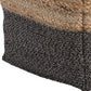 Cube Shape Jute Pouf With Braided Design Black And Brown By Benzara | Ottomans | Modishstore - 5