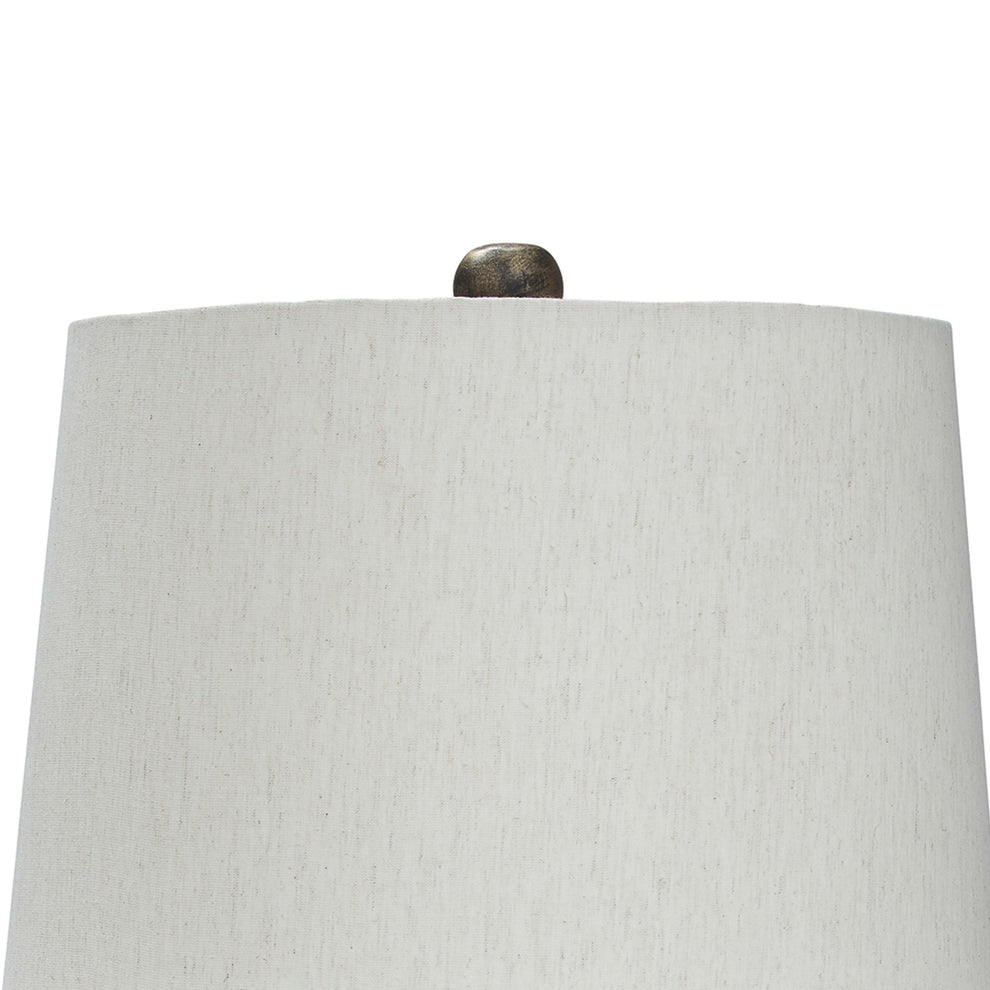 Pot Bellied Base Metal Table Lamp With Dotted Pattern Black By Benzara | Desk Lamps | Modishstore - 5