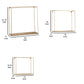 Metal Frame Wall Shelf With Keyhole Hanger Set Of 3 Gold By Benzara | Shelves & Shelving Units | Modishstore - 5