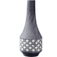 Pot Bellied Ceramic Vase With Diamond Pattern Set Of 2 Black And White By Benzara | Vases | Modishstore - 4