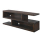70 Inch Contemporary Wooden Tv Stand With Flat Base Brown By Benzara | Cabinets | Modishstore
