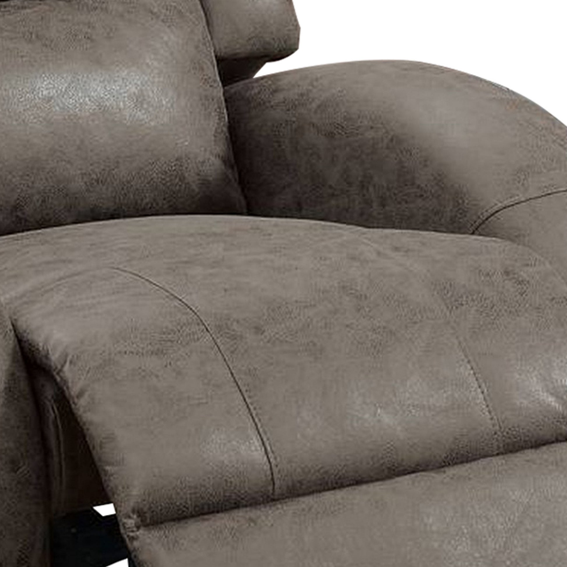 40 Inch Leatherette Power Recliner With Usb Port Brown By Benzara | Chairs & Recliners | Modishstore - 2