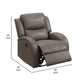 40 Inch Leatherette Power Recliner With Usb Port Brown By Benzara | Chairs & Recliners | Modishstore - 3