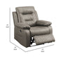 41 Inch Leatherette Power Recliner With Usb Port Gray By Benzara | Chairs & Recliners | Modishstore - 4