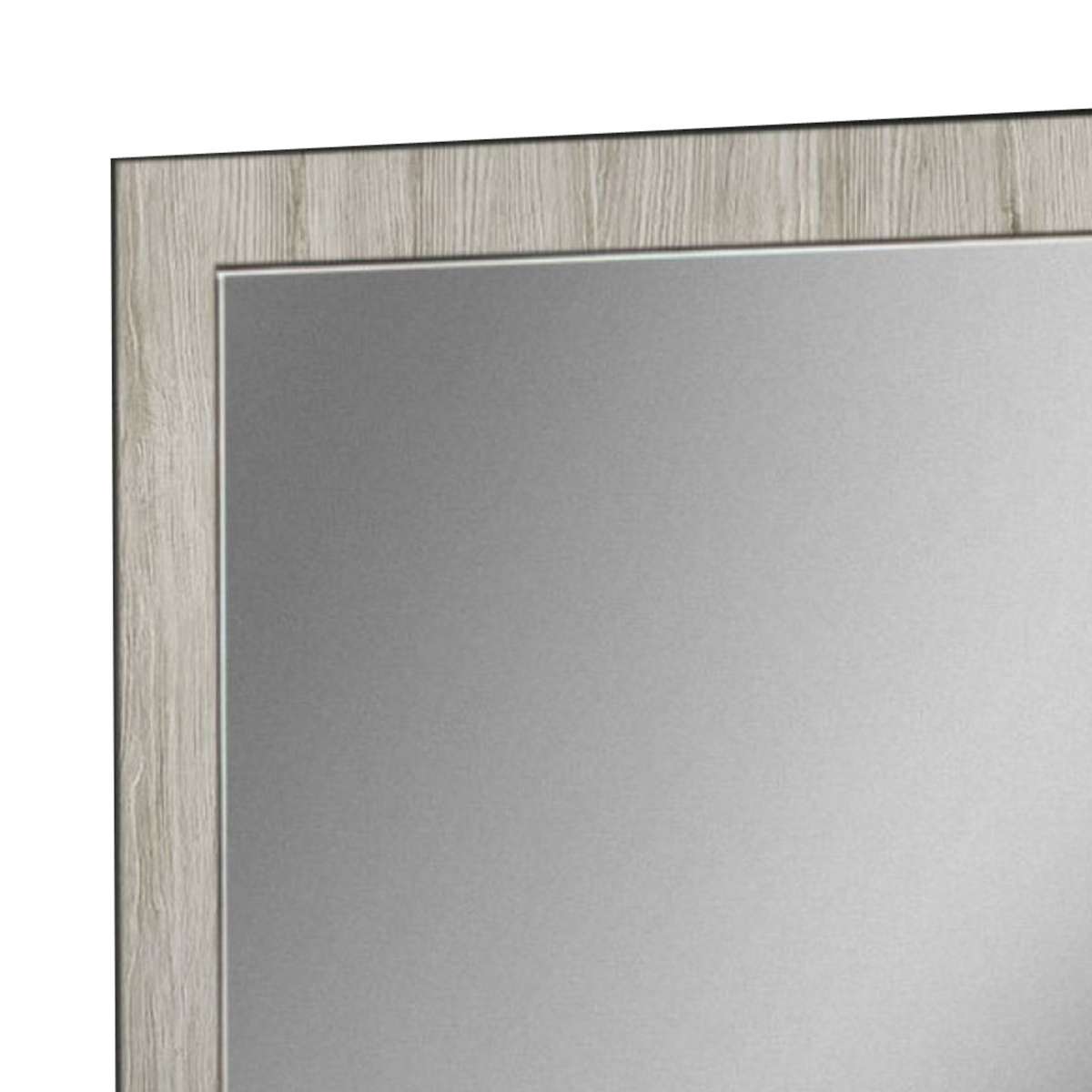Dual Tone Wall Mirror With Wooden Frame, Black And Gray By Benzara | Mirrors |  Modishstore  - 5