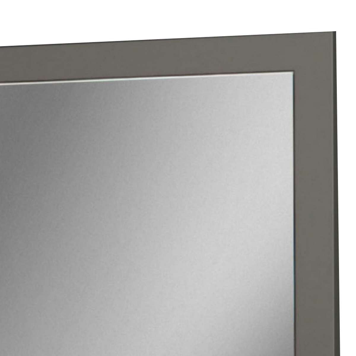 Rectangular Wall Mirror With Wooden Frame, Gray And Silver By Benzara | Mirrors |  Modishstore  - 5