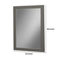 Rectangular Wall Mirror With Wooden Frame, Gray And Silver By Benzara | Mirrors |  Modishstore  - 2