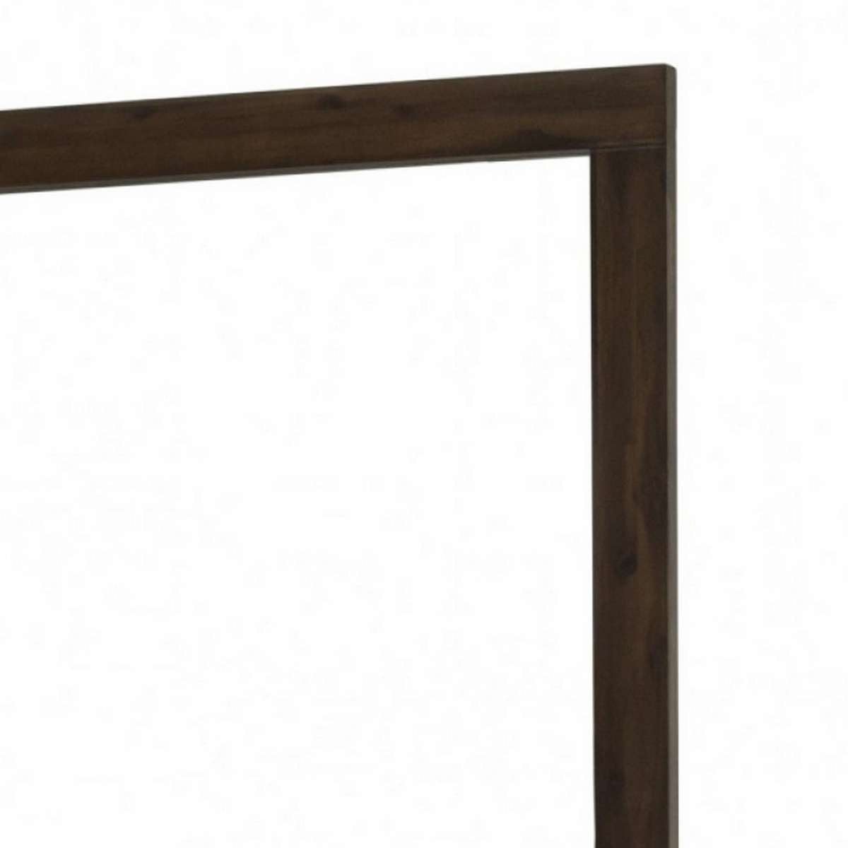Rectangular Shape Wall Mirror With Wooden Frame, Walnut Brown By Benzara | Mirrors |  Modishstore  - 5