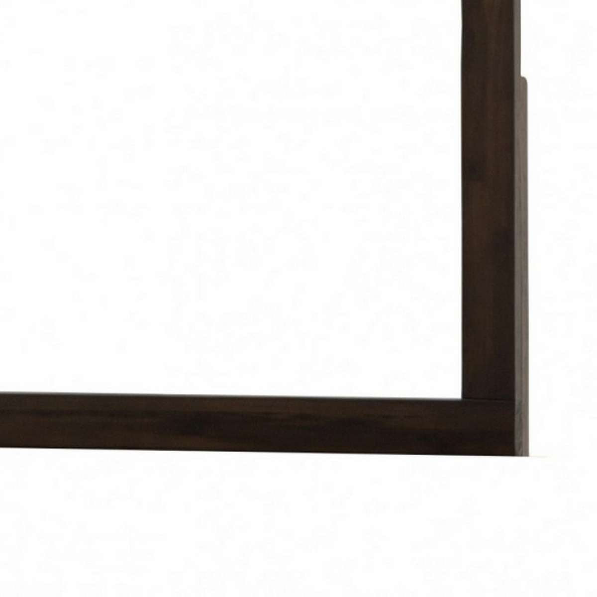 Rectangular Shape Wall Mirror With Wooden Frame, Walnut Brown By Benzara | Mirrors |  Modishstore  - 4