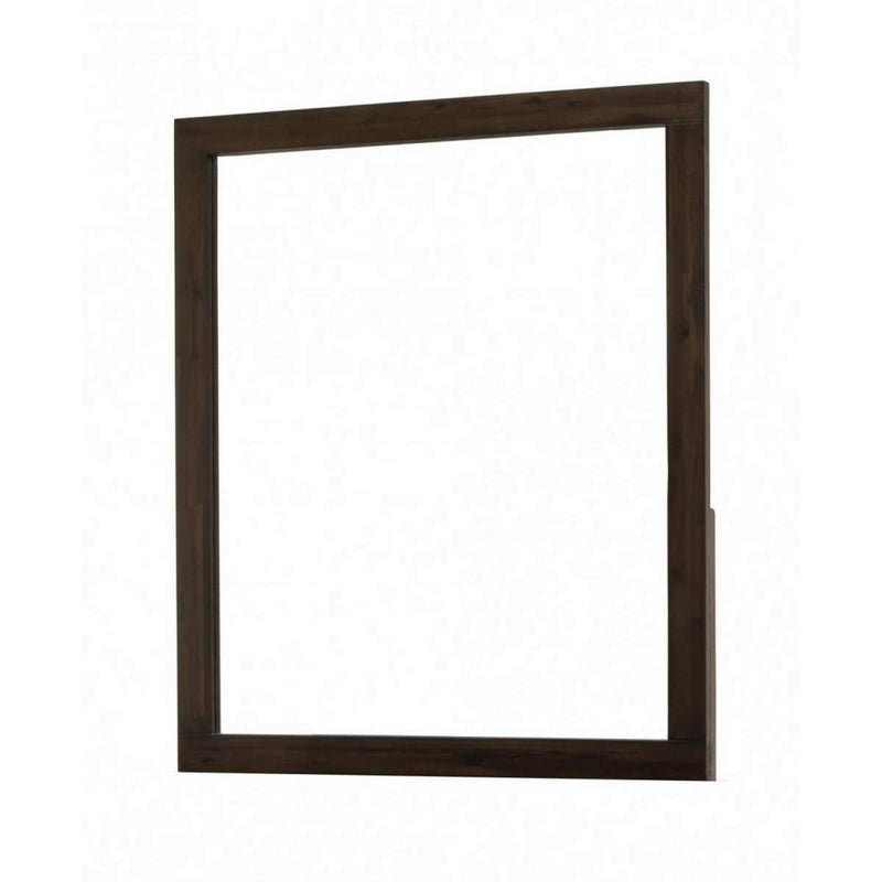 Rectangular Shape Wall Mirror With Wooden Frame, Walnut Brown By Benzara | Mirrors |  Modishstore 