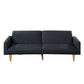 Fabric Adjustable Sofa With Chevron Pattern And Splayed Legs, Black By Benzara | Sofas |  Modishstore 