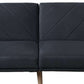 Fabric Adjustable Sofa With Chevron Pattern And Splayed Legs, Black By Benzara | Sofas |  Modishstore  - 4