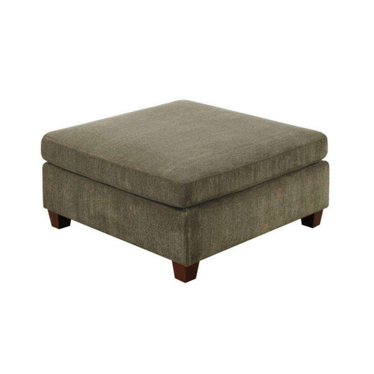 37 Inches Fabric Upholstered Wooden Ottoman, Taupe Brown By Benzara | Ottomans |  Modishstore 