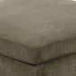 37 Inches Fabric Upholstered Wooden Ottoman, Taupe Brown By Benzara | Ottomans |  Modishstore  - 4