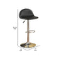 Adjustable Metal Bar Stool With Leatherette Seat, Set Of 2, Black By Benzara | Bar Stools |  Modishstore  - 2