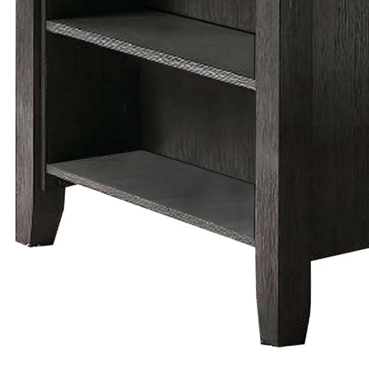 Wooden Counter Height Table With Three Storage Shelves, Gray By Benzara | Dining Tables |  Modishstore  - 5