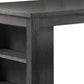 Wooden Counter Height Table With Three Storage Shelves, Gray By Benzara | Dining Tables |  Modishstore  - 4