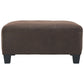 Faux Leather Upholstered Ottoman With Tufted Seating Brown By Benzara | Ottomans | Modishstore - 4