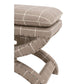 21 Inches Checkered Pillow Top Wooden Ottoman, Gray By Benzara | Ottomans |  Modishstore  - 4