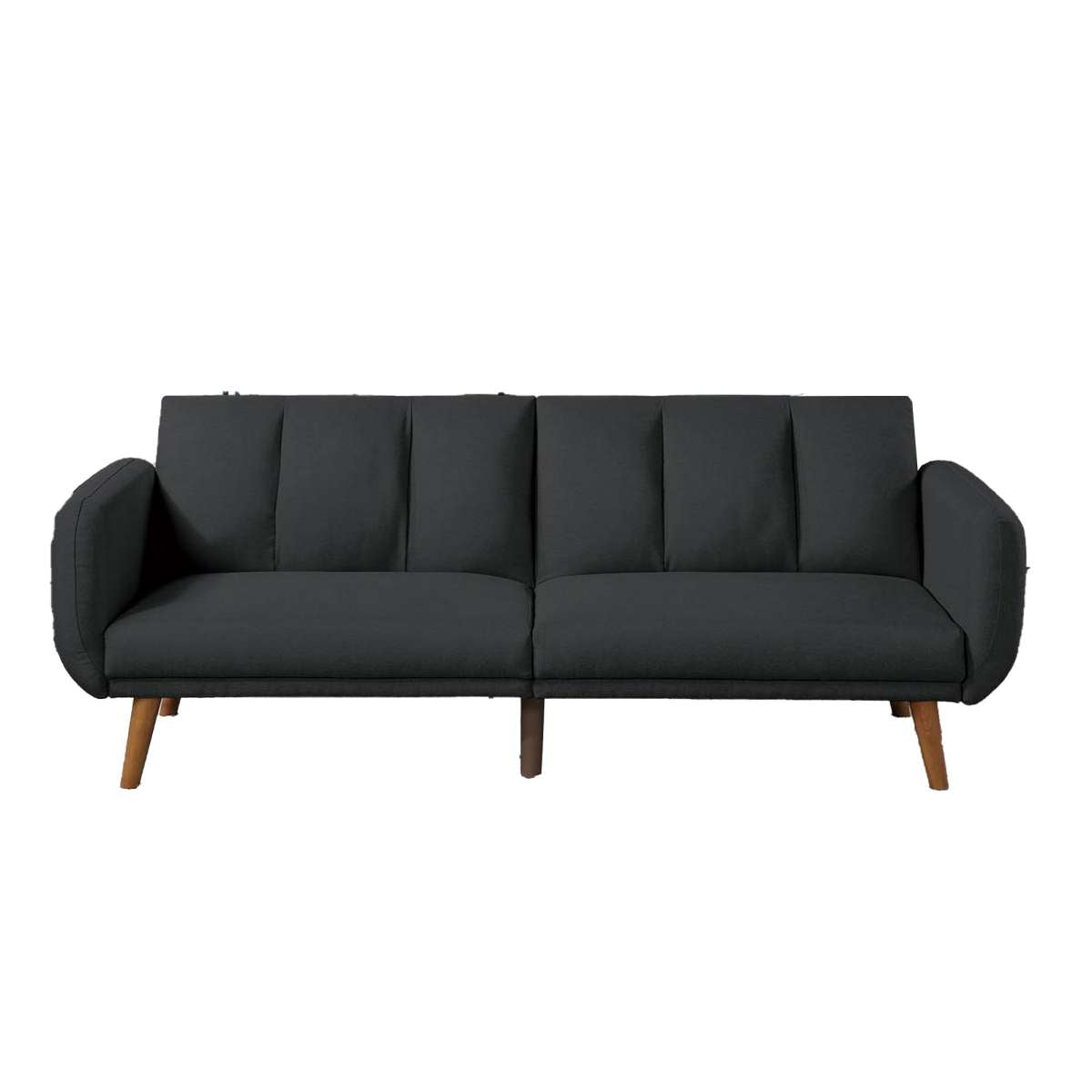 Adjustable Upholstered Sofa With Track Armrests And Angled Legs, Gray By Benzara | Sofas |  Modishstore 