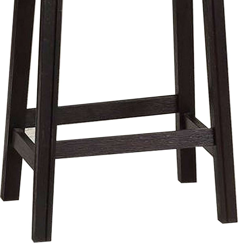24 Inch Padded Counter Stool With Nailhead Trim, Set Of 2, Brown And Red By Benzara | Counter Stools |  Modishstore  - 4
