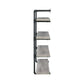 46 Inch 4 Tier Metal And Wooden Wall Shelf, Black And Gray By Benzara | Shelves & Shelving Units |  Modishstore  - 4