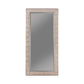 Rectangular Beveled Accent Floor Mirror With Glitter Mosaic Pattern, Silver By Benzara | Mirrors |  Modishstore  - 2