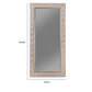 Rectangular Beveled Accent Floor Mirror With Glitter Mosaic Pattern, Silver By Benzara | Mirrors |  Modishstore  - 3